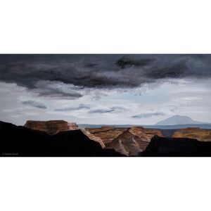 STORM APPROACHING THE NORTH RIM - original acrylic painting on canvas